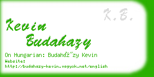 kevin budahazy business card